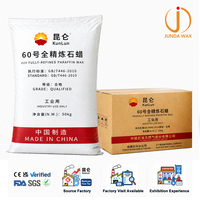 Cire de paraffine semi-raffinée Kunlun 56, cire de paraffine 58-60 entièrement raffinée en bloc solide pour la fabrication de divers types de bougies