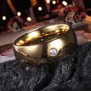 Tg 8mm và 6mm ARC Dome Inlay Zircon <span class=keywords><strong>Tungsten</strong></span> Nhẫn cưới cho nam giới phụ nữ thoải mái phù hợp với Laser tên của bạn ngày kỷ niệm - Product Image 4