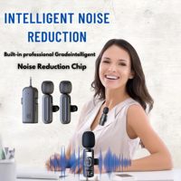Microphone cravate sans fil 3-en-1 SX26 pour appareil photo, PC, téléphone – Prise en charge de la charge pendant l'utilisation pour les interviews en direct