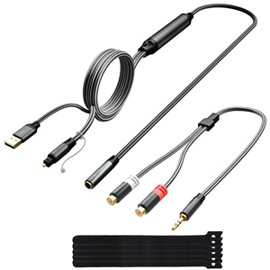 โรงงาน ZOGUO ขายส่ง<span class=keywords><strong>สาย</strong></span><span class=keywords><strong>แปลง</strong></span>เสียง Elecan แบบออปติคอลชายไปหญิง 3.5 มม. พร้อมปลอกหุ้ม PVC - Product Image 1