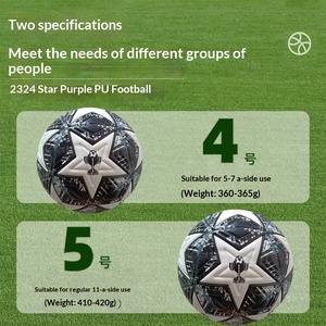 Pallone da <span class=keywords><strong>Calcio</strong></span> <span class=keywords><strong>Serie</strong></span> Star N.5 per Adulti, da Competizione, per Esterni, Resistente all'Usura, Rivestito in Pelle PU, Morbido e ad Alta Elasticità - Product Image 4