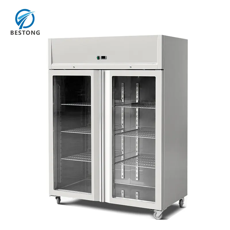 Double porte d'entrée style américain 500 litres congélateur en haut réfrigérateurs réfrigérateur restaurant refroidisseurs et congélateur