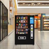 Meilleures ventes de distributeur automatique extérieur avec lecteur de cartes d'auvent accepteurs de billets et de pièces de monnaie pour snacks et boissons distributeur automatique