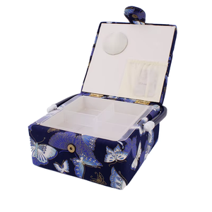 Caja de almacenamiento de cesta de costura de tela de poliéster hecha a mano de D & D, organizador de Kit de costura portátil con agujas de tejer, regalo, manualidades - Product Image 2