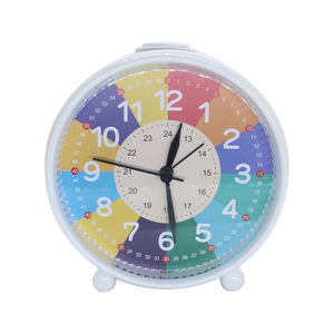Mini Reloj Despertador Analógico <span class=keywords><strong>de</strong></span> Plástico y Metal para Niños, con Calendario, Función <span class=keywords><strong>de</strong></span> Repetición, Pantalla <span class=keywords><strong>de</strong></span> Agujas, Cuarzo, Regalo - Product Image 1