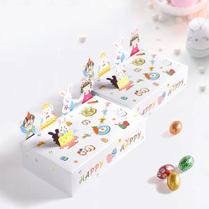 10 Adet/Paket Mutlu Tavşan Kağıt Şeker ve Şekerleme Hediye Paketleme Kutuları, Paskalya Partisi Hediyeleri için Geri Dönüştürülmüş Malzemelerle - Product Image 3