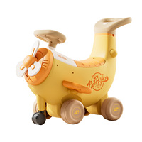 Voiture à bascule en plastique pour enfants avec musique et lumières - Rotation à 360 degrés - Quatre roues antidérapantes - Véhicule à glissière certifié CE EN71 CPC