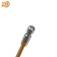 Foret à pointe croisée en carbure de tungstène DT pour percer le verre, tige hexagonale de 1/4 pouce, revêtement en titane, foret pour verre et carrelage