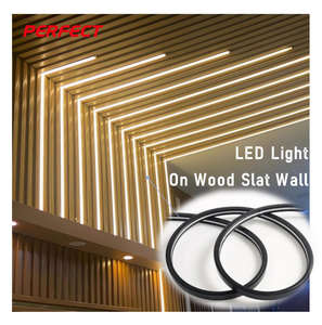 Paneles de Pared de Listones de Madera con Luz LED, Color Negro Completo, 3000k 4000k 6500k, para Paneles de Pared 3D - Product Image 1