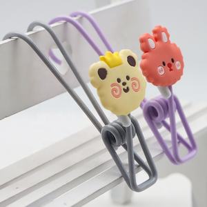 Pinces à linge <span class=keywords><strong>pour</strong></span> enfants, adorables, imperméables, en plastique coloré, avec crochet - Product Image 3