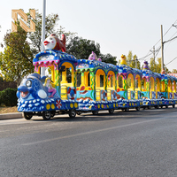 Train électrique sans rail sur le thème de l'océan, fabriqué par Nova Rides Direct Manufacturer, pour la visite touristique, à vendre
