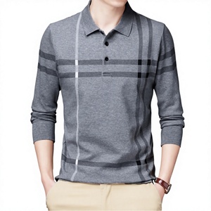 เสื้อเชิ้ตแขนยาวผู้ชายผ้าฝ้ายถักคุณภาพสูง 100% ลายสก็อตคลาสสิก ระบายอากาศได้ดี สไตล์ลำลองทางธุรกิจ โลโก้ด้านหน้าแบบวินเทจ - Product Image 3