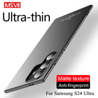 Pour Samsung Galaxy S24 Ultra S24 Plus FE Couverture Arrière MSVII Ultra Mince Mat PC Anti-empreintes Digitales En Gros Cas De Téléphone Portable Usine