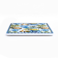 Sous-verres carrés en céramique écologiques avec estampage 3D doré, personnalisables pour les restaurants de café et de thé (vente en gros)