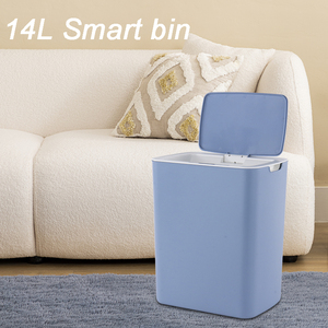 14L Smart Home Trash Can Intelligent Plastic Dustbin With Lid Automatic Induction Waste Bin