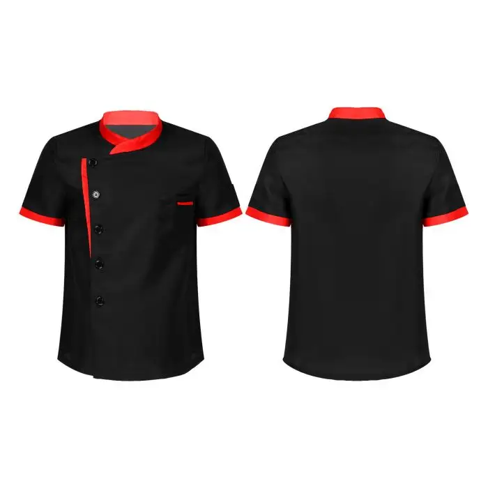 US Herren Restaurant Küche Cosplay Kostüme Uniform Button Chef Jacke Shirt uniforme de chef pastelero