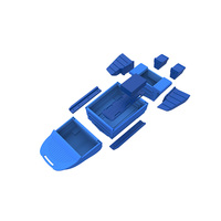 Bateau de pêche en PE modulaire léger avec garde-corps de sécurité, stabilisé aux UV, pour l'inspection des lacs et des réservoirs