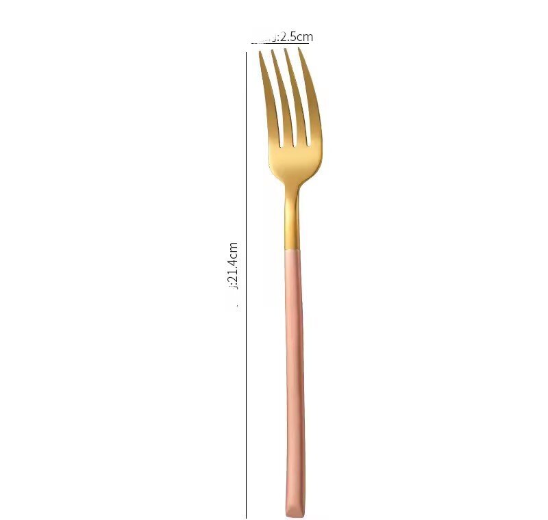 Or avec fourchette rose