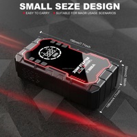 Démarreur de voiture portable 20000 mAh 12 V, booster de batterie de voiture, chargeur de batterie au lithium, pompe à air, gonfleur de pneus avec LED