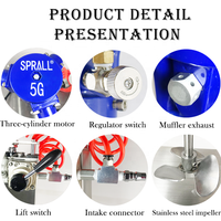 SPRALL Nouveau Moteur Agitateur Industriel pour Réservoir IBC de 100 Gallons, Mélangeur Anti-explosion Portable en Acier Inoxydable SUS304 pour Parfums, Peintures et Liquides