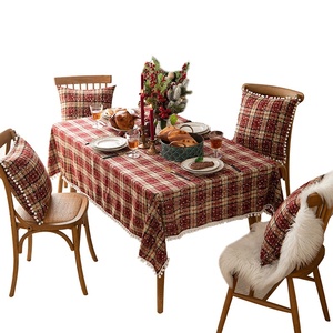 Wholesale Customizable Minimalist Knitted Farmhouse Christmas Polyester <strong>Tablecloth</strong> Dust Resistant Table Cover Home Hotel Xmas - Product Image 5