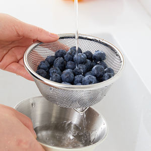 Roestvrijstalen Vergiet Voedsel Zeef Kom Rijstwas Mengbak Vaatwasser Veilige Oven Veilige Bessenmanden Thuisgebruik - Product Image 4