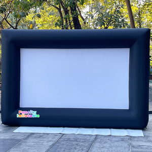 Funcity <span class=keywords><strong>prix</strong></span> d'usine personnalisé extérieur portable blanc double face <span class=keywords><strong>gonflable</strong></span> film TV cinéma écran pour fête événement - Product Image 3