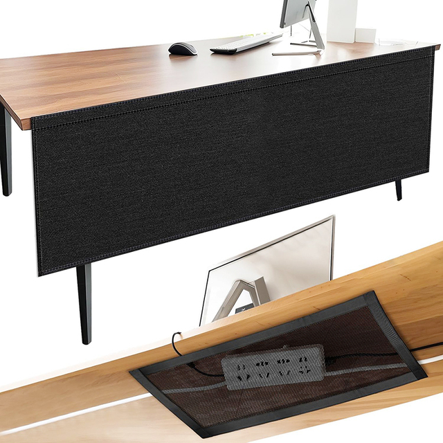 Adjustable Home Office Standing Desk Cord Storage Sleeve Mesh Net Under Desk Cable Management Wire Organizer