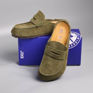 Mules en daim style Birkenstock Naples Clogs avec semelle en liège – Prix usine de gros – Chaussures confortables – Nouveauté - Product Image 1