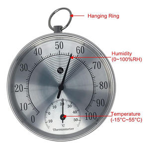 Termômetro e Higrômetro Mecânico para Ambientes Internos, Medidor de Temperatura e Umidade Sem Bateria para Casa, Estufa e Armazém - Product Image 3