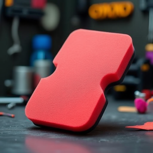 Interior <b>Polishing</b> Sponge Red And Black Dual Side For <b>Car</b> Detailing - Product Image 3