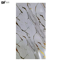 Panneau mural intérieur en PVC marbré enduit UV, imperméable, ignifuge B1, E0, pour projets hôteliers et villas, vente en gros d'usine, personnalisation OEM