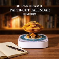 Cadeaux fantaisie personnalisés calendrier 3d 2026 3d bloc-notes bloc de papier calendrier quotidien pour bureau école ornement