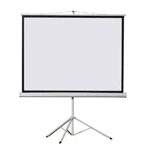 Easy Portable Home Movie 16:9 72- 150 inch Tripod Projector Screen with Metal Stand