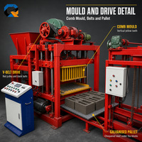 Machine mobile de levage automatique QS4-25 pour la fabrication de blocs, équipement de moulage de briques pour la construction de chantiers agricoles