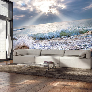 Paesaggio naturale tela pittura paesaggi marini poster Nordic Sunset stampa arte moderna immagine da parete per <span class=keywords><strong>soggiorno</strong></span> galleria Decor - Product Image 1