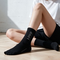 Chaussettes personnalisées avec logo, chaussettes unisexes à cordon côtelé, chaussettes décontractées personnalisées pour hommes et femmes, vente en gros OEM ODM