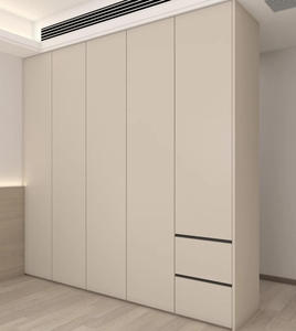 Elegante Armario de Melamina que Ahorra Espacio, Diseño Delgado para Apartamentos Pequeños, Almacenamiento Multicapa para Ropa - Product Image 1