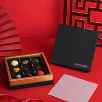 Haute qualité nouveau 4/9 compartiments nouvel an saint valentin à la main chocolat bricolage emballage boîte Hardpack cadeau boîte vide