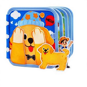 Nouveau design 2026 : <span class=keywords><strong>Livre</strong></span> d'activités et tableau pour tout-petits (1-3 ans), unisexe, thème chien, jouet éducatif de voyage en tissu - Product Image 2