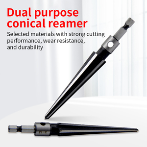 High-Speed Steel Conical <strong>Reamer</strong> and Hole Expanding Machine Woodworking Chamfering <strong>Tool</strong> with Hard Alloy Spiral Drill Bit - Product Image 2