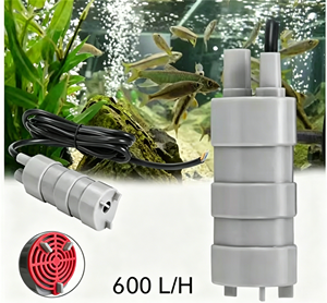 Pompe à eau submersible 12V/24V DC avec filtre, 600L/H, 5,6M de hauteur de refoulement, JT-500, pour caravane, camping-car, toilettes - Product Image 1
