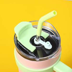 Vaso Térmico de Viaje para Auto Ice Bully de 40 oz, con Asa, Doble Pared, Acero Inoxidable, Tapa, Pajita, Antideslizante, Color Personalizado - Product Image 6