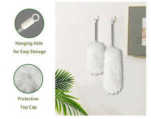 Duster de ventilateur de nettoyage en microfibre de plumes flexibles de haute qualité poignée de balai télescopique détachable <span class=keywords><strong>plumeau</strong></span> magique pour un usage domestique - Product Image 3