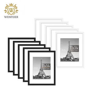 Pabrik Winfeier 5 pak bingkai foto hitam 8.5x11 bingkai foto untuk dinding dan meja