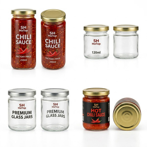 <span class=keywords><strong>Prix</strong></span> d'usine – Pots en verre vides de 200 ml pour sauce chili avec couvercles métalliques – Emballage alimentaire - Product Image 3