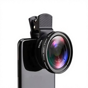 Objectif 2-en-1 grand angle et <span class=keywords><strong>macro</strong></span> professionnel en alliage acrylique pour smartphone, multifonctionnel, compatible DSLR et multi-marques - Product Image 1