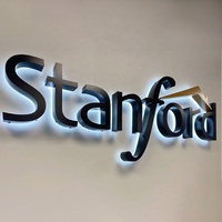Enseigne LED 3D personnalisée pour les entreprises hôpitaux devanture de magasin extérieur lettres de canal éclairées logo avant arrière acrylique éclairé