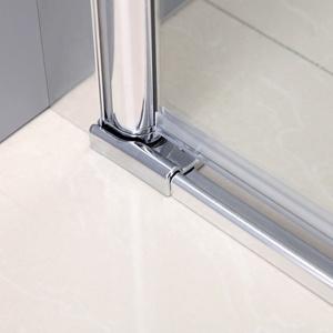 Porte de salle de bain à double ouverture, verre occultant, charnière sans cadre, enceinte de douche, porte de douche - Product Image 3