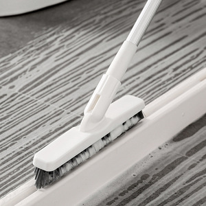 Long Handle Stiff Bristled Floor Brush Nylon For Cleaning Corners Crevices Bathroom Toilet Tile Grout - Product Image 1